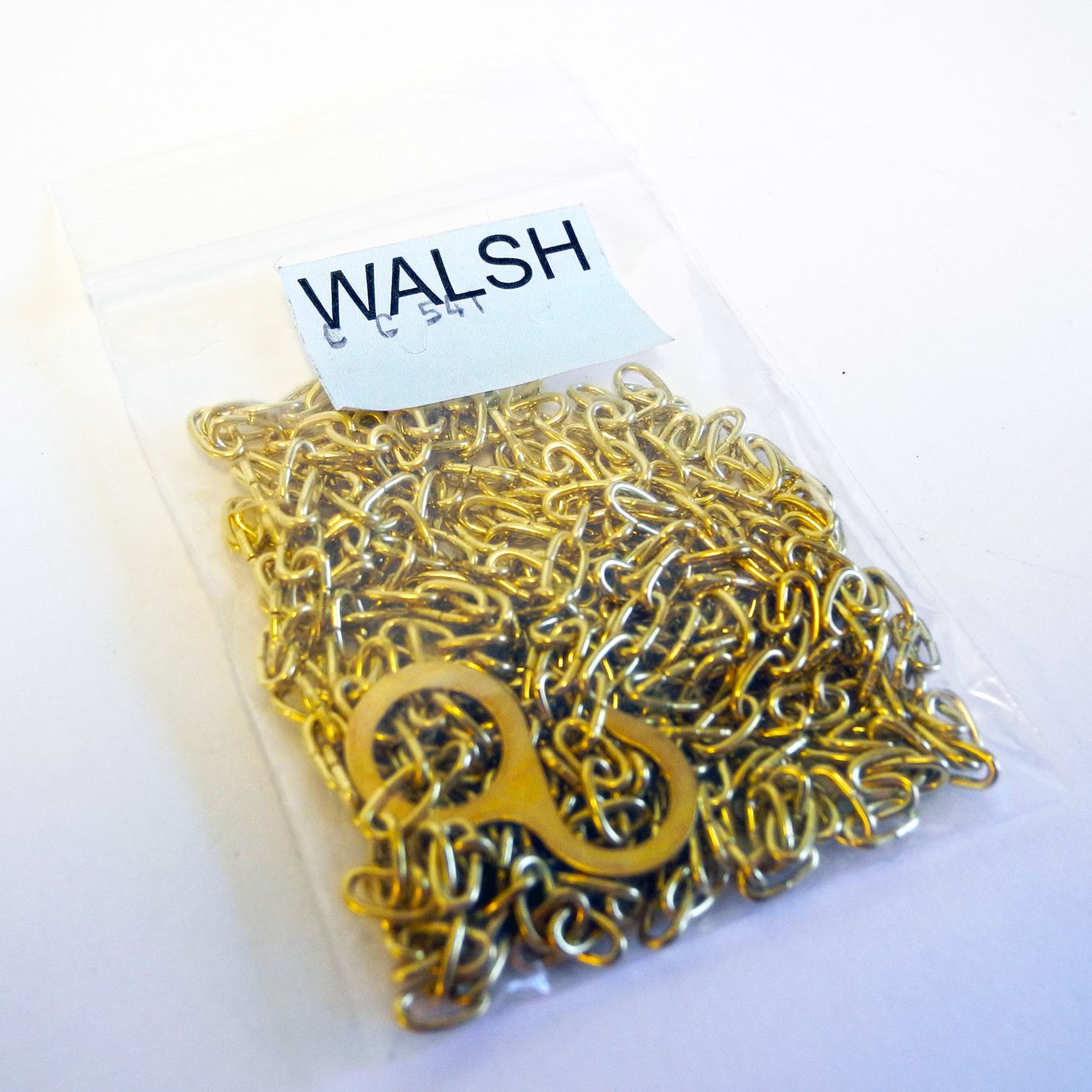 Brass Plated Steel Chain For Cuckoo Clock Chain 61 Links Per Foot - CC541
