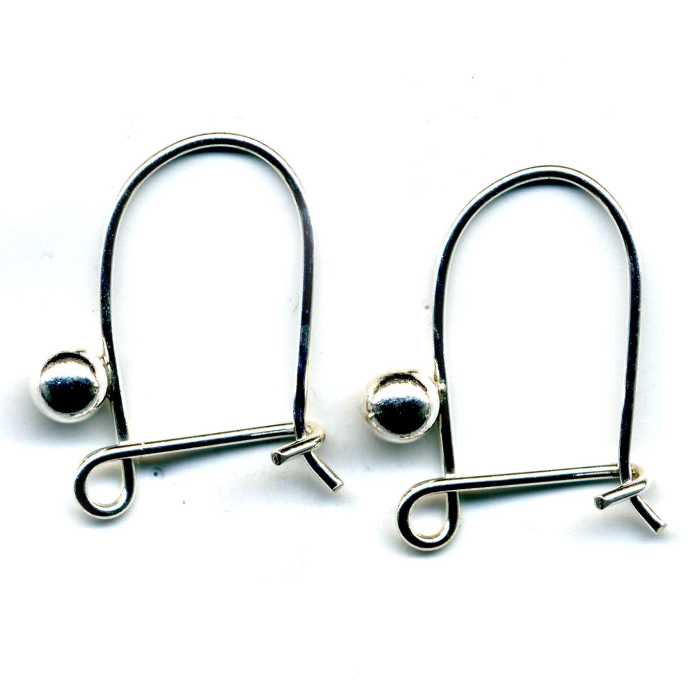 Bead & Hook Safety Silver, 1 Pair - FE22