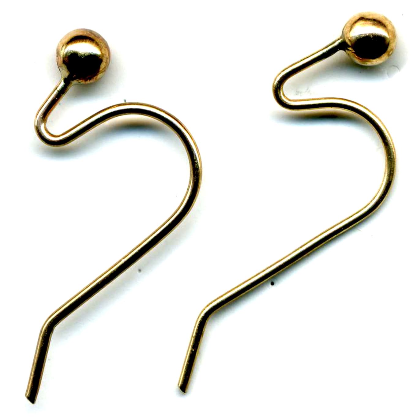 Bead & Hook 9ct, 1 Pair - FE11