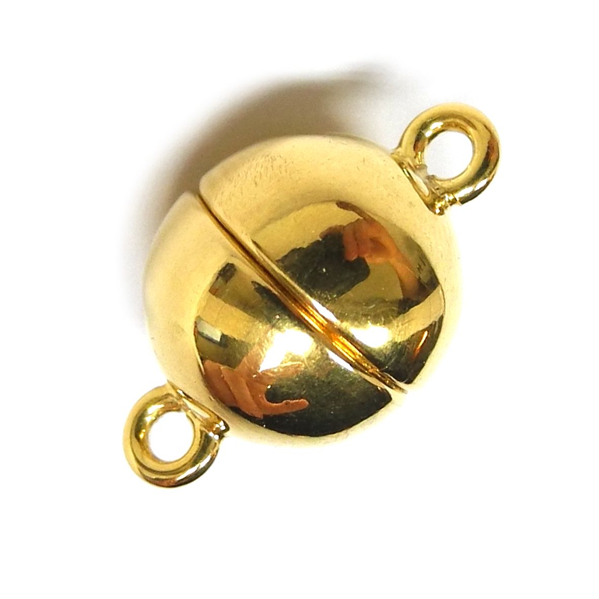 Magnetic Round Silver Clasp (Gold Plated) 10mm - FC4472