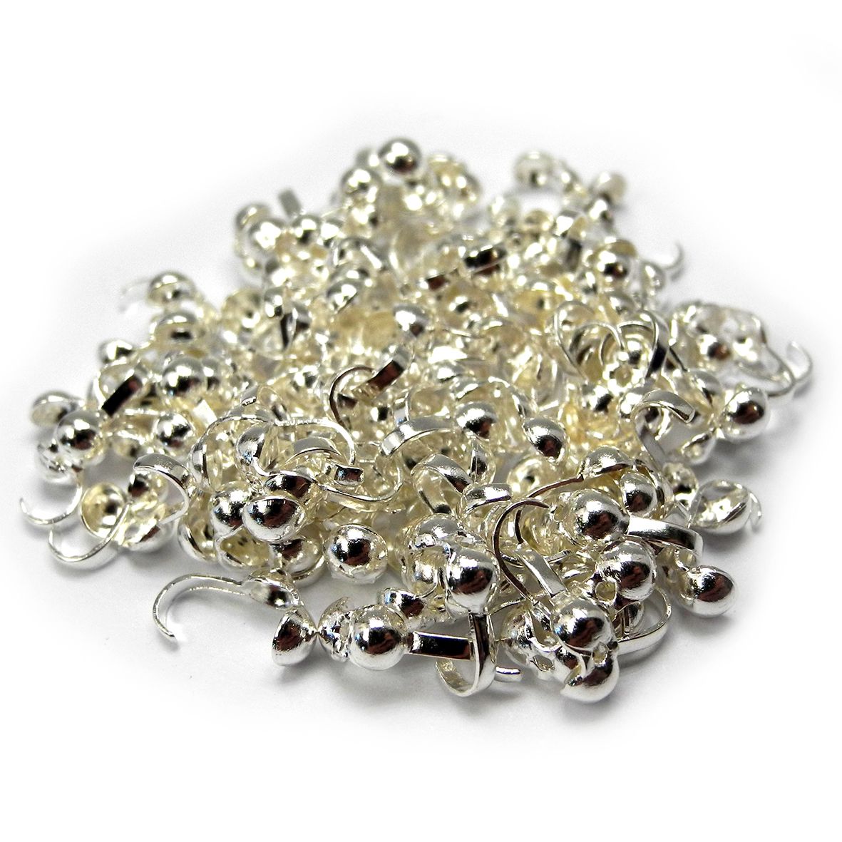 Silver Plate Chain Ends (100) - FN112