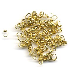 C' Shaped Gilt Finish Chain Ends (100) - FN113