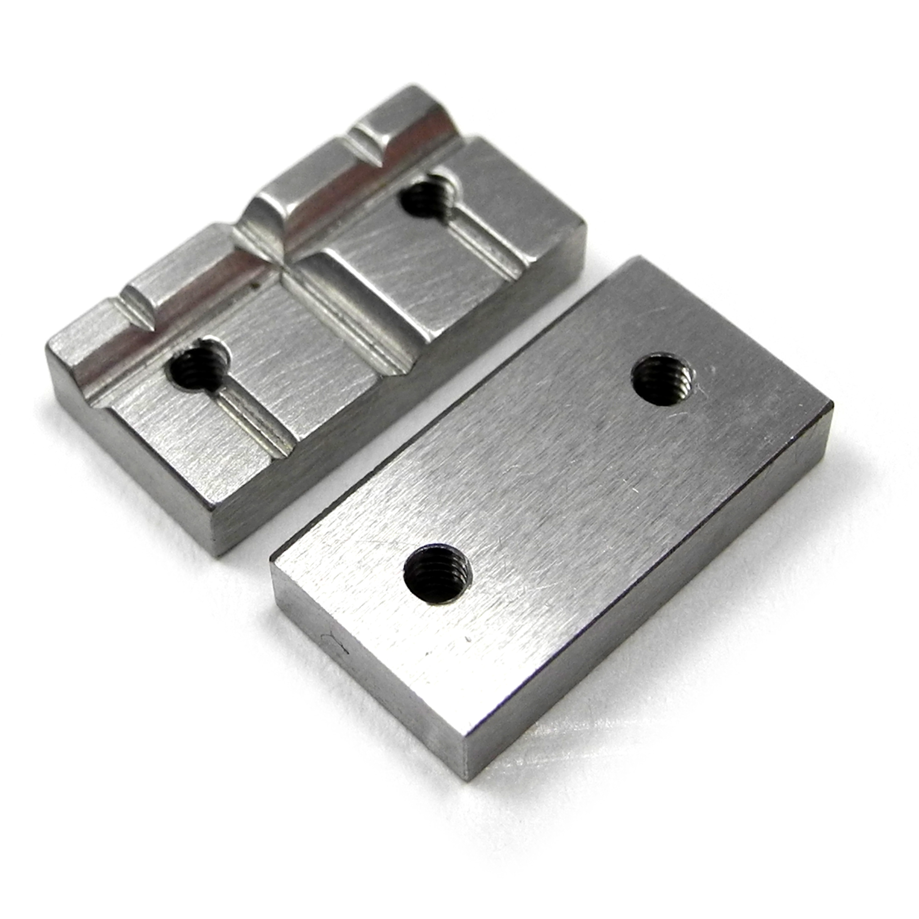 Vice Precision Jaw Plates In Polished Steel Bergeon 6876-P For HV6876 - HV6876-P